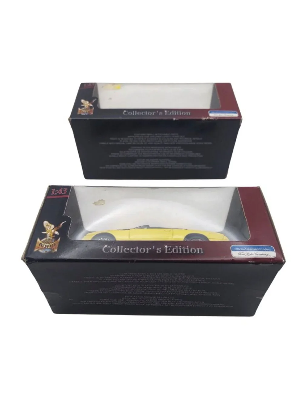 Ford Thunderbird Die Cast Model Set of 2 1955 & 2000 1:43 Collectors Edition